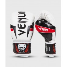 Venum Elite Boxing Gloves - White/Black/Red
